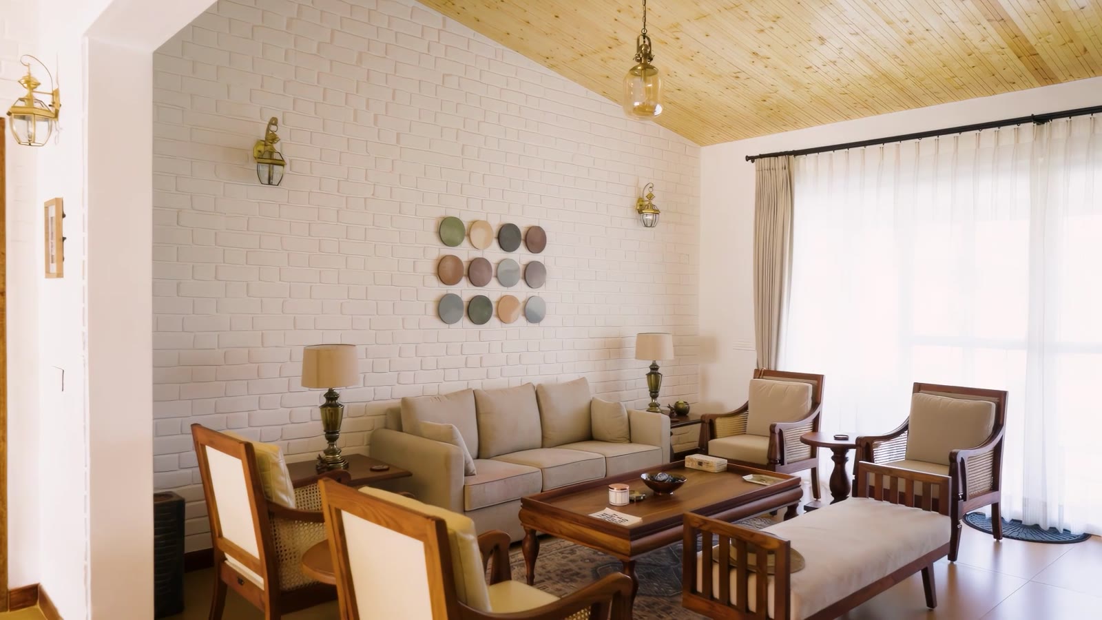 Warm and welcoming living room in a cottage